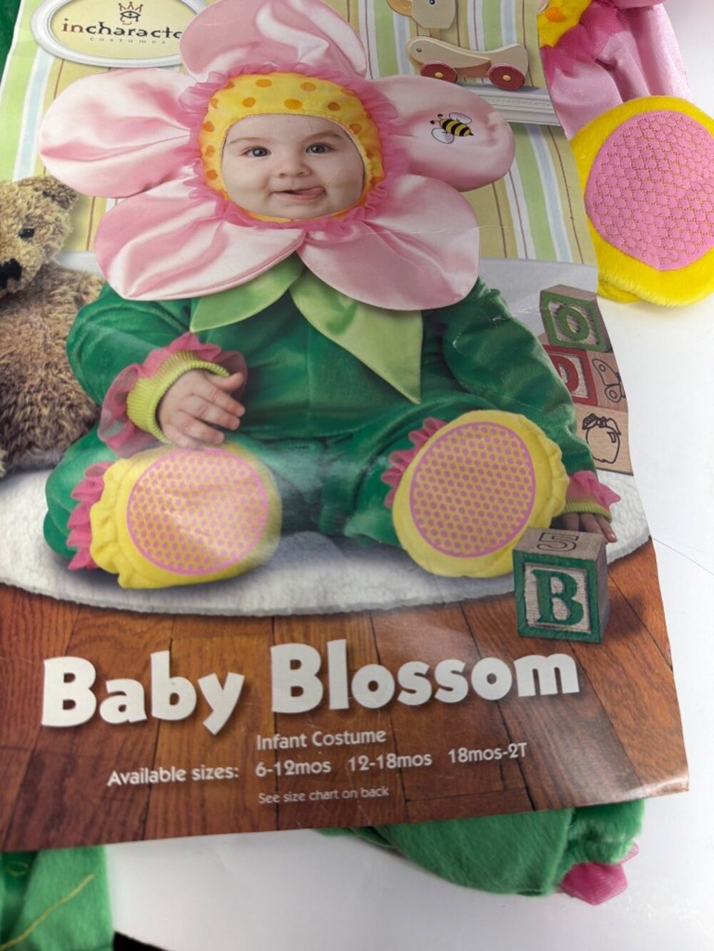 In Character Baby Blossom Costume Flower Cosplay Set Size M 12-18 Months - Picture 6 of 11